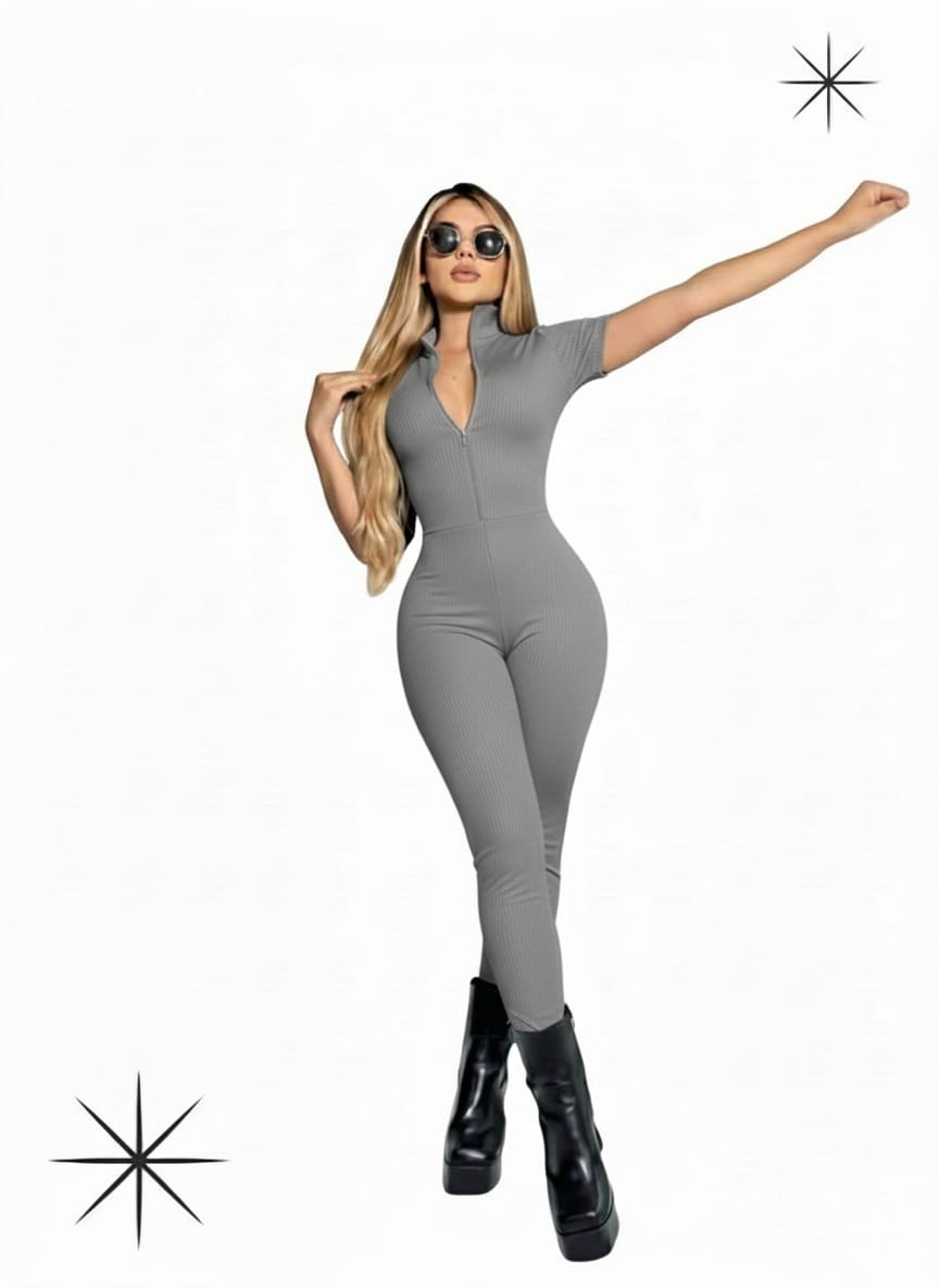 Vista 7 de ENTERIZO CIERRE MANGA CORTA - COLOR: AZUL